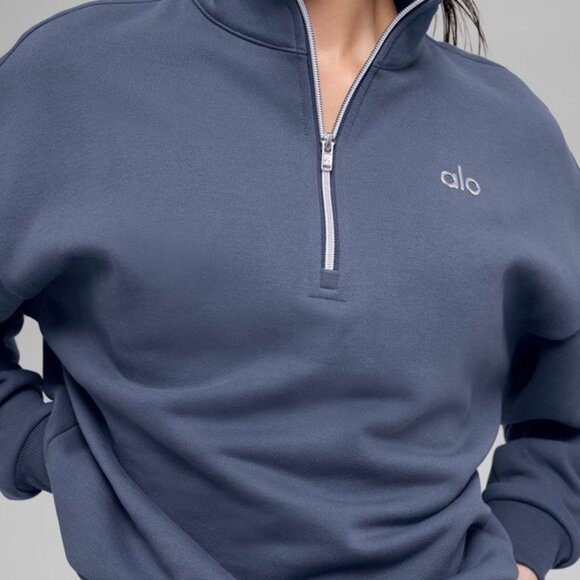 Accolade 1/4 Zip Pullover Medium Bluestone - Picture 2 of 4